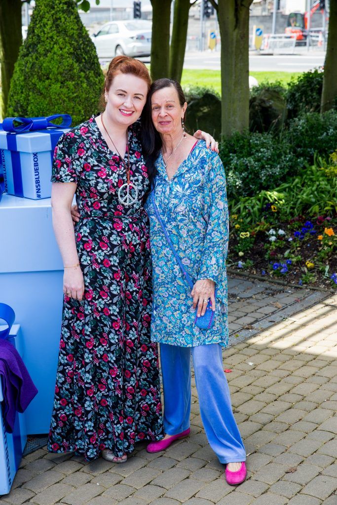 Simone Hassett and Linda Leitch pictured at the launch of the 60's Summer of Love exhibition featuring legendary singer Donovan Leitch which opened at the Museum of Style Icons at Newbridge Silverware. Pic by Conor Healy