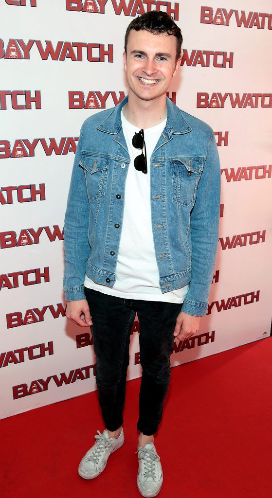 Chris Gaynor at the Irish premiere screening of Baywatch at the Savoy Cinema on O'Connell Street, Dublin. Photo by Brian McEvoy