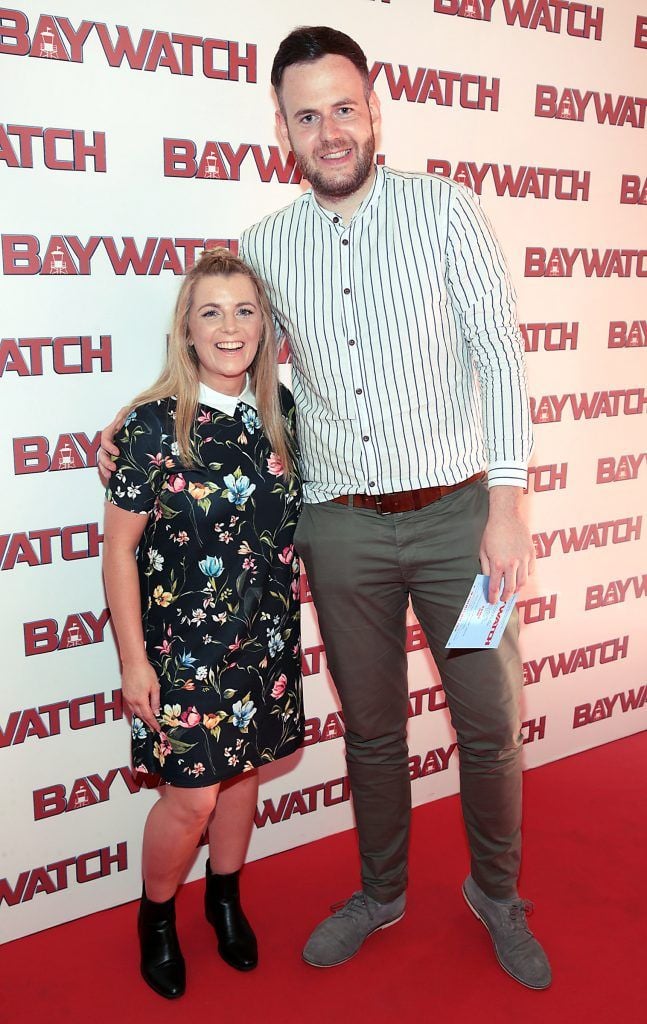 Leia Holmes and Stephen Cramp at the Irish premiere screening of Baywatch at the Savoy Cinema on O'Connell Street, Dublin. Photo by Brian McEvoy