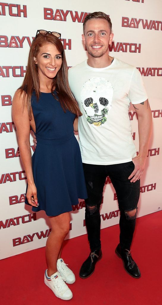 Siobhan O Hagan and Sam McGuinness at the Irish premiere screening of Baywatch at the Savoy Cinema on O'Connell Street, Dublin. Photo by Brian McEvoy