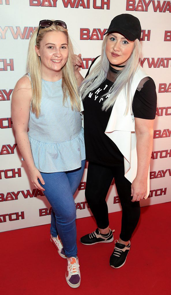 Enya Martin and Karina Doyle at the Irish premiere screening of Baywatch at the Savoy Cinema on O'Connell Street, Dublin. Photo by Brian McEvoy