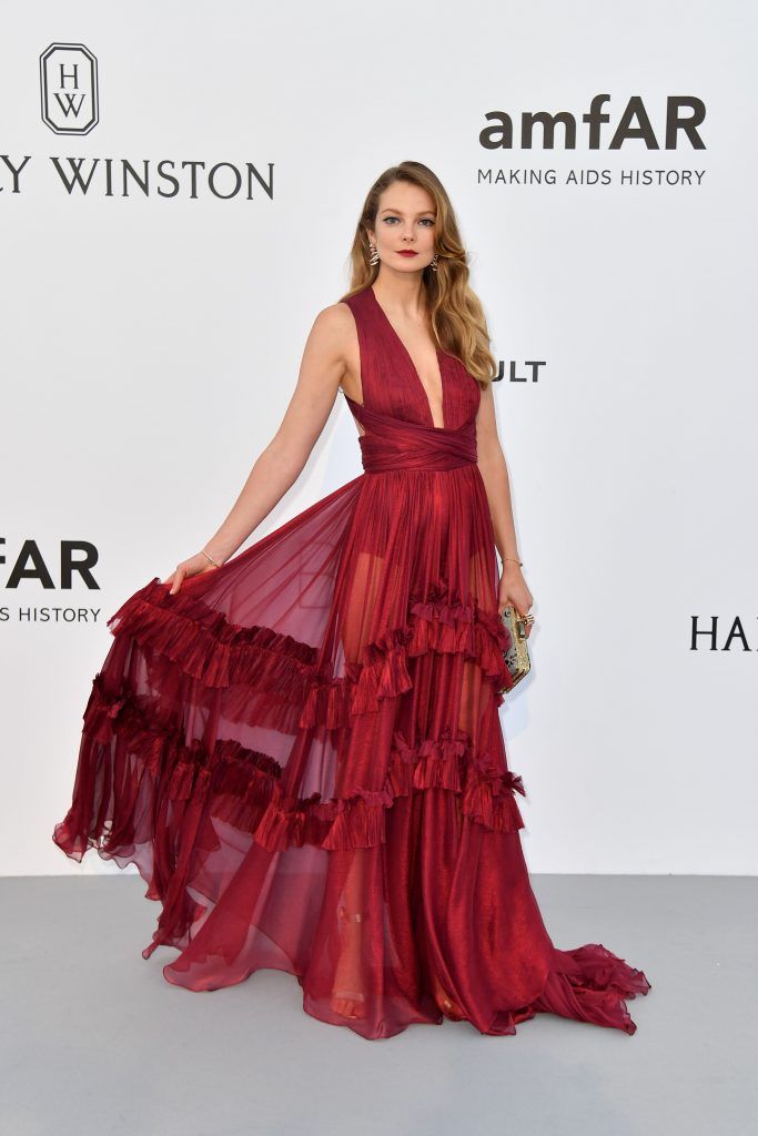 Hungarian model Eniko Mihalik poses as she arrives for the amfAR's 24th Cinema Against AIDS Gala on May 25, 2017 at the Hotel du Cap-Eden-Roc in Cap d'Antibes, France.   (Photo by ALBERTO PIZZOLI/AFP/Getty Images)