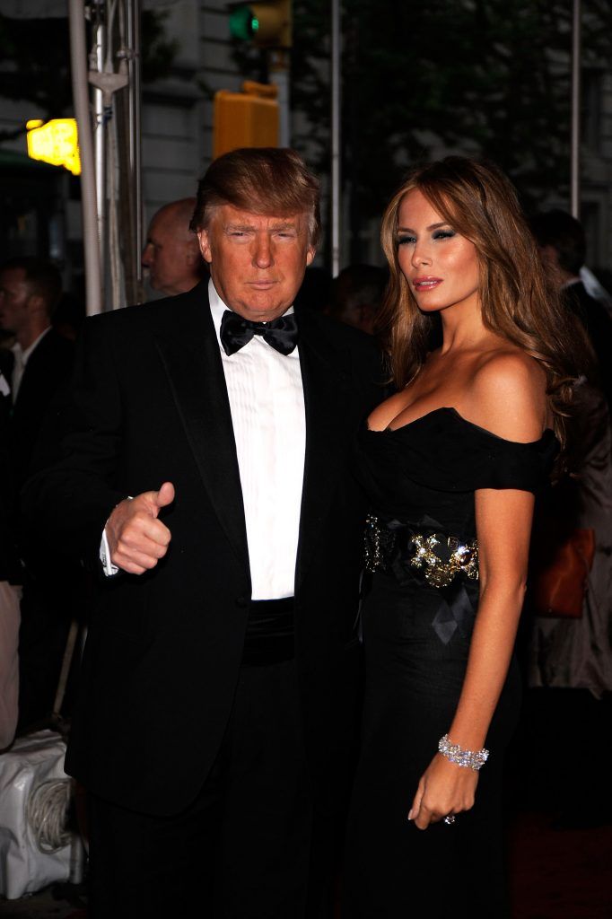 Donald Trump and Melania Trump attend "The Model as Muse: Embodying Fashion" Costume Institute Gala at The Metropolitan Museum of Art on May 4, 2009 in New York City.  (Photo by Larry Busacca/Getty Images)