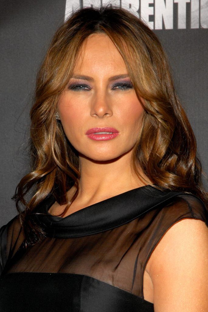 Melania Trump arrives at "The Celebrity Apprentice" viewing party at Tenjune on February 7, 2008 in New York City.  (Photo by Rob Loud/Getty Images)