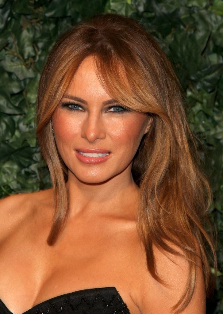 Melania Trump arrives at QVC Red Carpet Style Party on February 25, 2011 in Los Angeles, California.  (Photo by Valerie Macon/Getty Images)