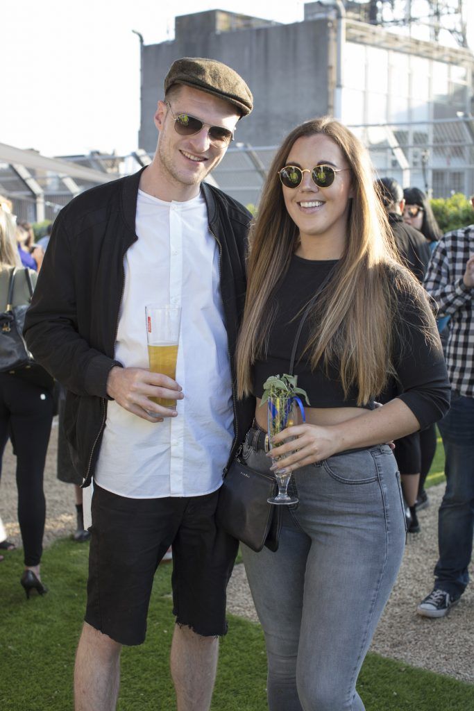 Sean McNamee & Sarah Hanrahan pictured at the launch of The House of Peroni in Dublin. It is open to the public from 25th of May to 4th of June 2017 at 1 Dame Lane, showcasing the best of contemporary Italian food and drink. Photo: Anthony Woods