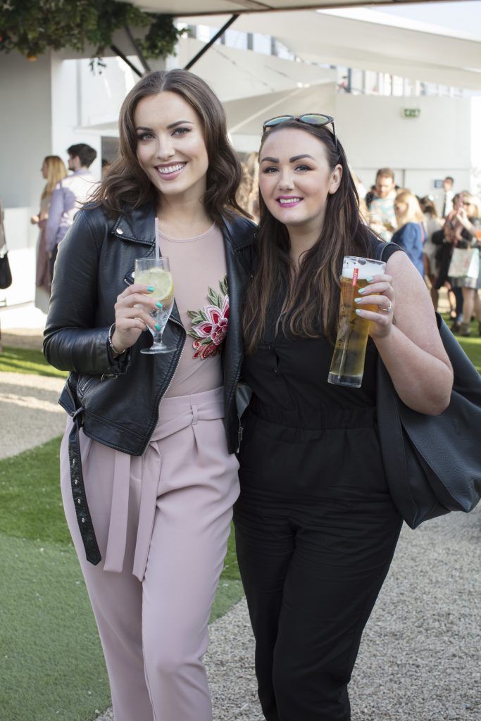 Holly Carpenter & Vicki Notaro pictured at the launch of The House of Peroni in Dublin. It is open to the public from 25th of May to 4th of June 2017 at 1 Dame Lane, showcasing the best of contemporary Italian food and drink. Photo: Anthony Woods