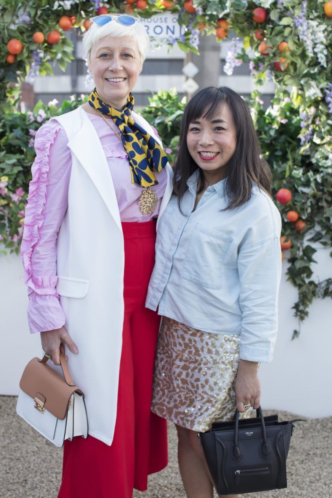 Sonja Mohlich & Ella De Guzman pictured at the launch of The House of Peroni in Dublin. It is open to the public from 25th of May to 4th of June 2017 at 1 Dame Lane, showcasing the best of contemporary Italian food and drink. Photo: Anthony Woods