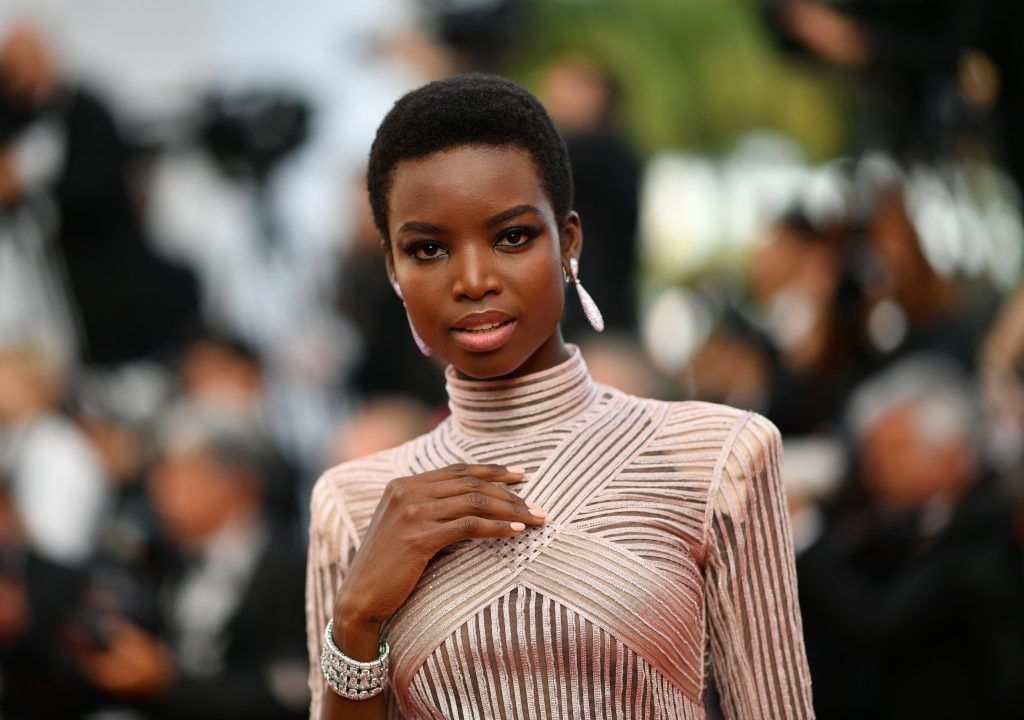 Angolan model Maria Borges poses as she arrives on May 24, 2017 for the screening of the film 'The Beguiled' at the 70th edition of the Cannes Film Festival in Cannes, southern France.   (Photo by LOIC VENANCE/AFP/Getty Images)