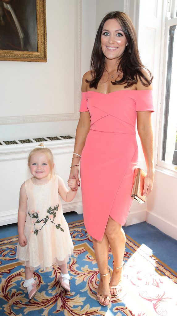 Georgina Ahern and daughter Tia at the annual Cari Charity lunch hosted by Miriam Ahern at the Shelbourne Hotel, Dublin. Picture by Brian McEvoy.