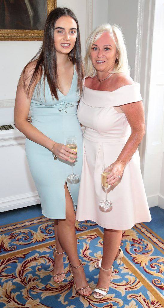 Amber Tobin and Majella Tobin at the annual Cari Charity lunch hosted by Miriam Ahern at the Shelbourne Hotel, Dublin. Picture by Brian McEvoy.