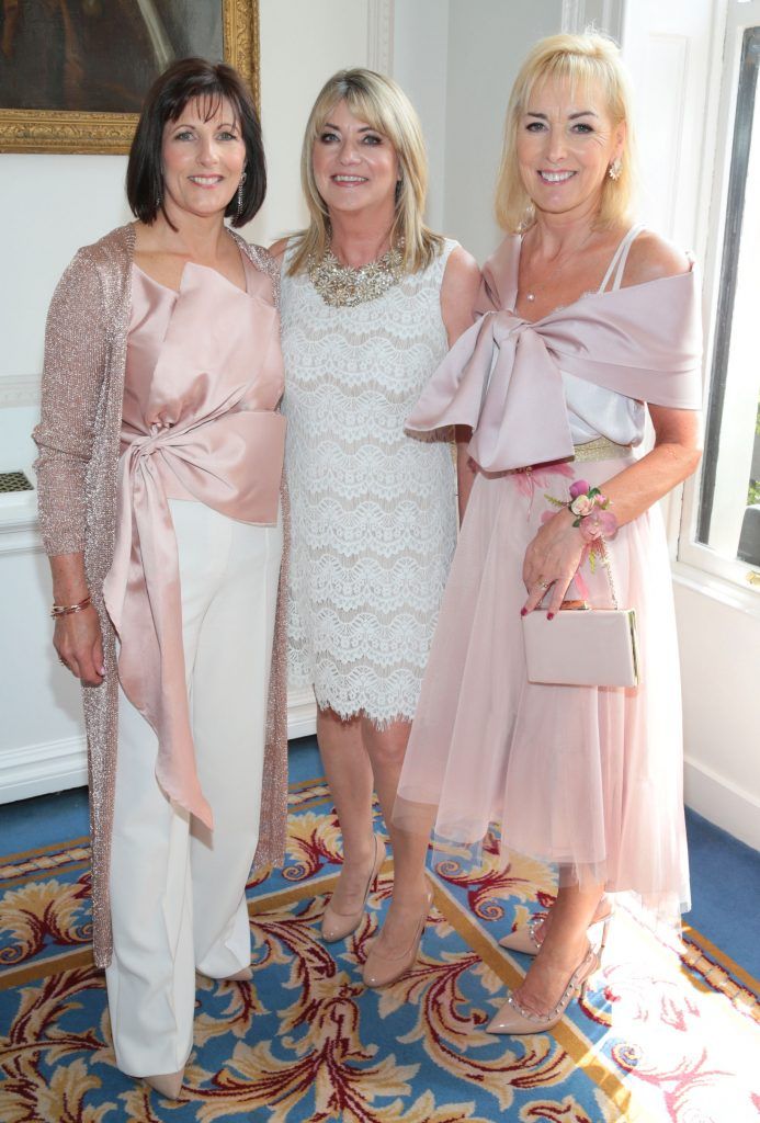 Rita Condon, Susan McLafferty and Kay Hutton at the annual Cari Charity lunch hosted by Miriam Ahern at the Shelbourne Hotel, Dublin. Picture by Brian McEvoy.