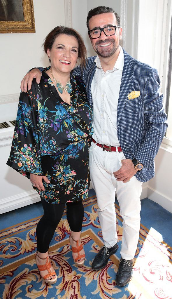 Danielle Macari and Jonothan Sultan at the annual Cari Charity lunch hosted by Miriam Ahern at the Shelbourne Hotel, Dublin. Picture by Brian McEvoy.