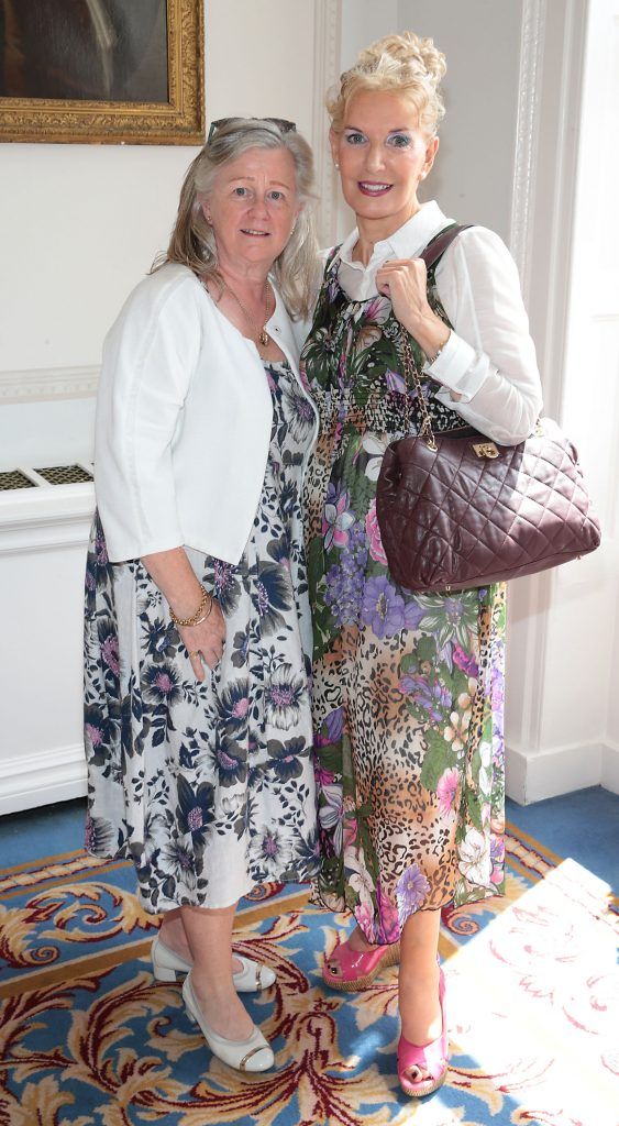 Olive Kelly Ellis and Anne Boylan at the annual Cari Charity lunch hosted by Miriam Ahern at the Shelbourne Hotel, Dublin. Picture by Brian McEvoy.