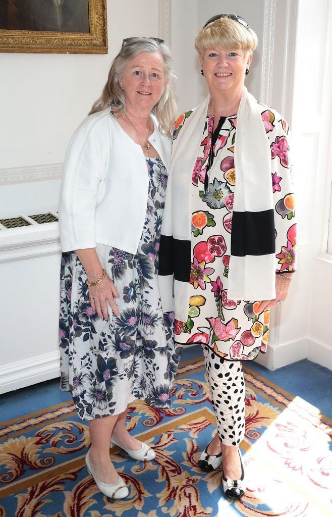 Olive Kelly Ellis and  Miriam Ahern at the annual Cari Charity lunch hosted by Miriam Ahern at the Shelbourne Hotel, Dublin. Picture by Brian McEvoy.
