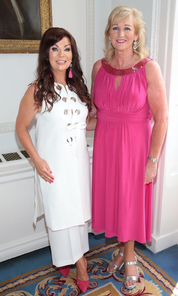 Anne Wolverson and Aileen O Meara at the annual Cari Charity lunch hosted by Miriam Ahern at the Shelbourne Hotel, Dublin. Picture by Brian McEvoy.