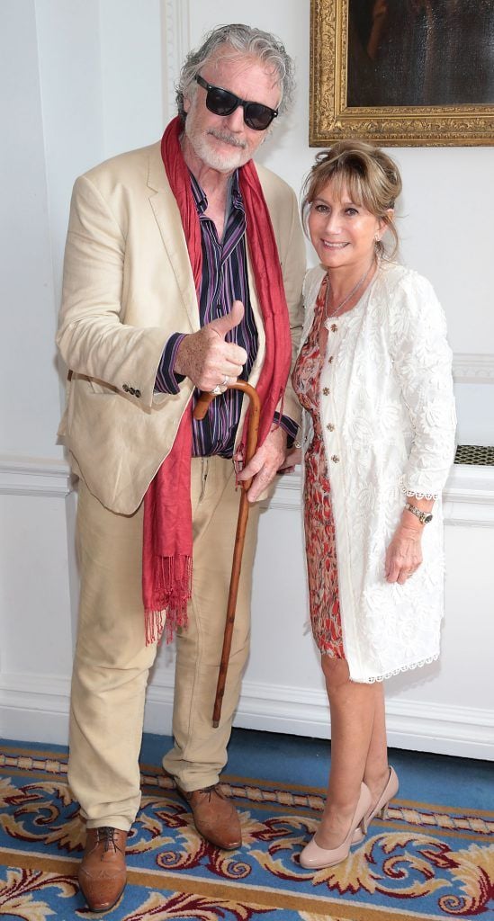 Patrick Bergin and Helen Goldin at the annual Cari Charity lunch hosted by Miriam Ahern at the Shelbourne Hotel, Dublin. Picture by Brian McEvoy.
