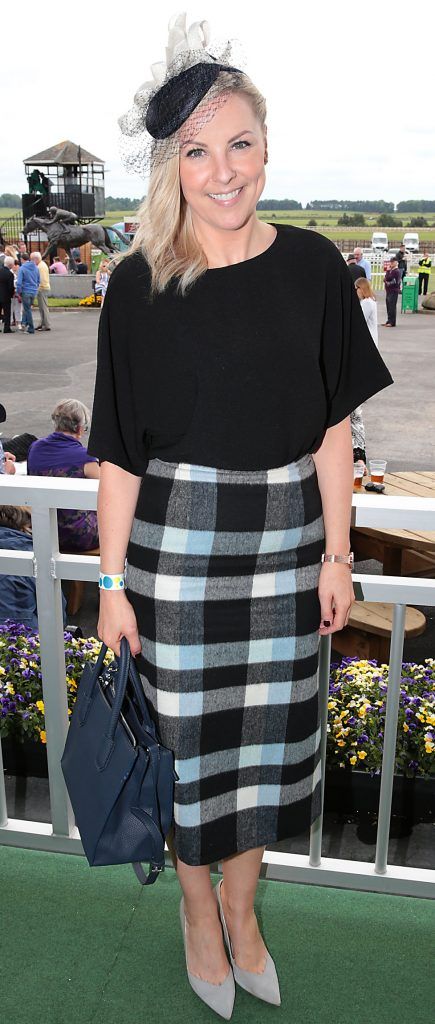Amanda O Kelly pictured at the Killashee Irish Tatler Style Icon competition at the Tattersalls Irish Guineas Festival in Curragh Racecourse, Kildare. Picture by Brian McEvoy