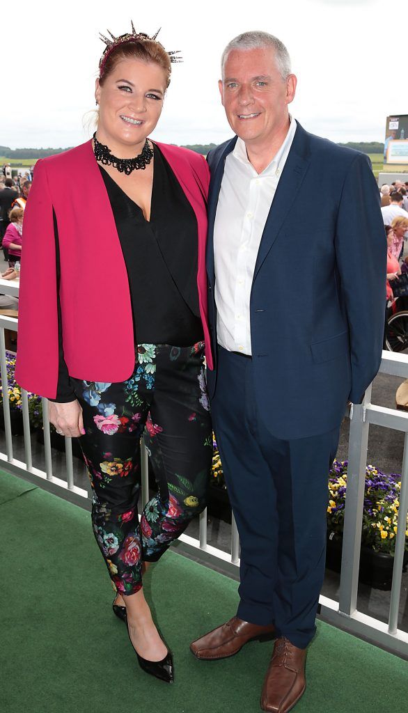 Gemma Hassett and Ciaran Casey pictured at the Killashee Irish Tatler Style Icon competition at the Tattersalls Irish Guineas Festival in Curragh Racecourse, Kildare. Picture by Brian McEvoy