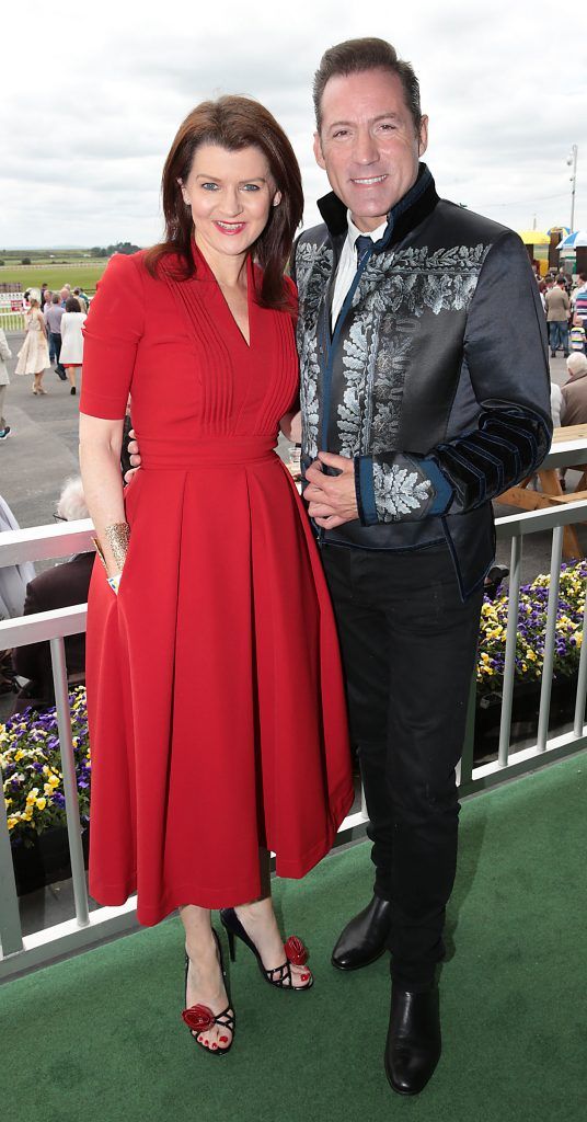 Ciara McElligott and Jullian Benson pictured at the Killashee Irish Tatler Style Icon competition at the Tattersalls Irish Guineas Festival in Curragh Racecourse, Kildare. Picture by Brian McEvoy