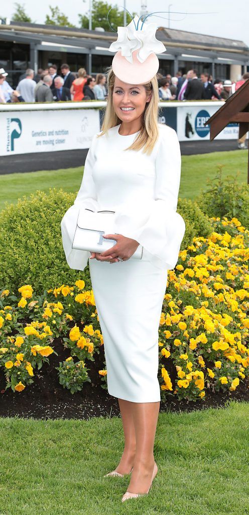 Jane Mulrooney, a doctor originally from Galway now living in Dublin who was the winner of the Killashee Irish Tatler Style Icon 2017 pictured at the Tattersalls Irish Guineas Festival in Curragh Racecourse, Kildare. Picture by Brian McEvoy