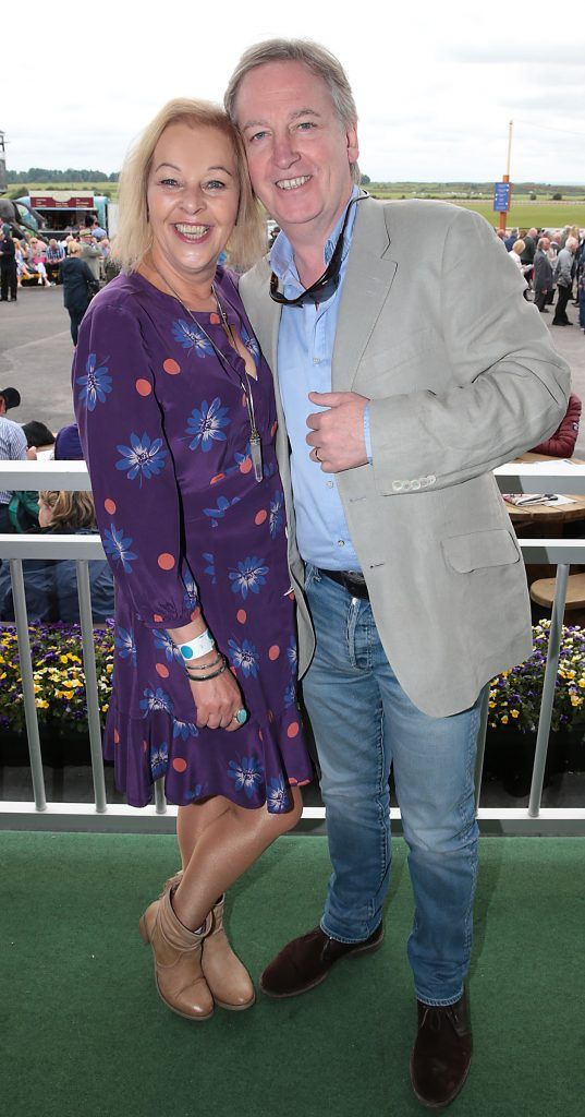 Paul Williams and wife Anne Williams pictured at the Killashee Irish Tatler Style Icon competition at the Tattersalls Irish Guineas Festival in Curragh Racecourse, Kildare. Picture by Brian McEvoy