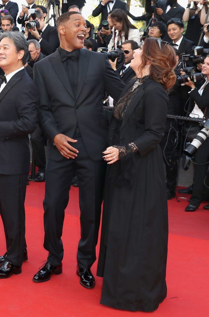 Will Smith and Agnes Jaoui attend the Closing Ceremony during the 70th annual Cannes Film Festival at Palais des Festivals on May 28, 2017 in Cannes, France.  (Photo by Neilson Barnard/Getty Images)