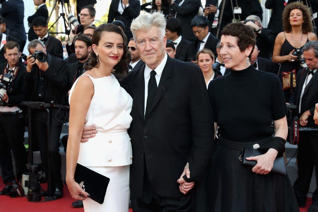 Emily Stofle and director David Lynch attend the Closing Ceremony during the 70th annual Cannes Film Festival at Palais des Festivals on May 28, 2017 in Cannes, France.  (Photo by Neilson Barnard/Getty Images)