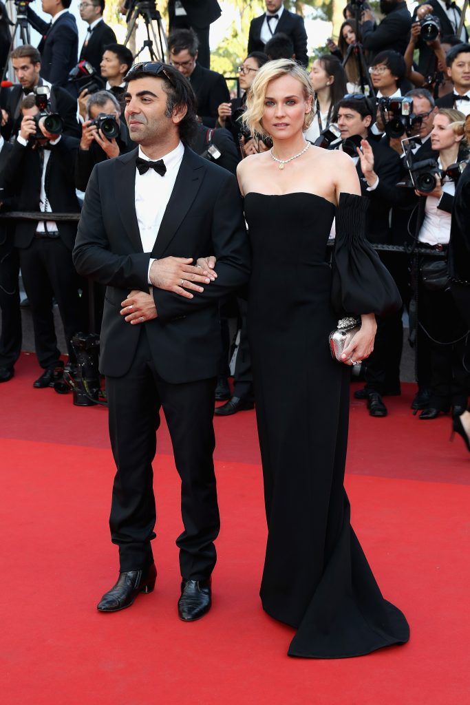 Actress Diane Kruger and director Fatih Akin of the 'In The Fade (Aus Dem Nichts)' attend the Closing Ceremony during the 70th annual Cannes Film Festival at Palais des Festivals on May 28, 2017 in Cannes, France.  (Photo by Neilson Barnard/Getty Images)