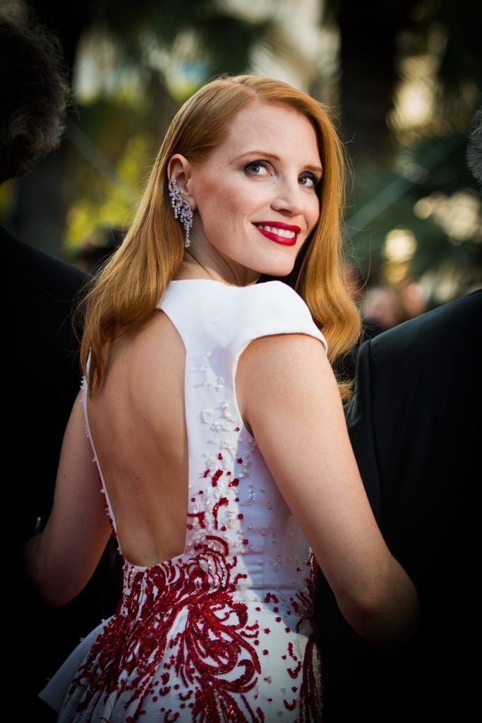 Jessica Chastain attends the Closing Ceremony of the 70th annual Cannes Film Festival at Palais des Festivals on May 28, 2017 in Cannes, France.  (Photo by Matthias Nareyek/Getty Images)