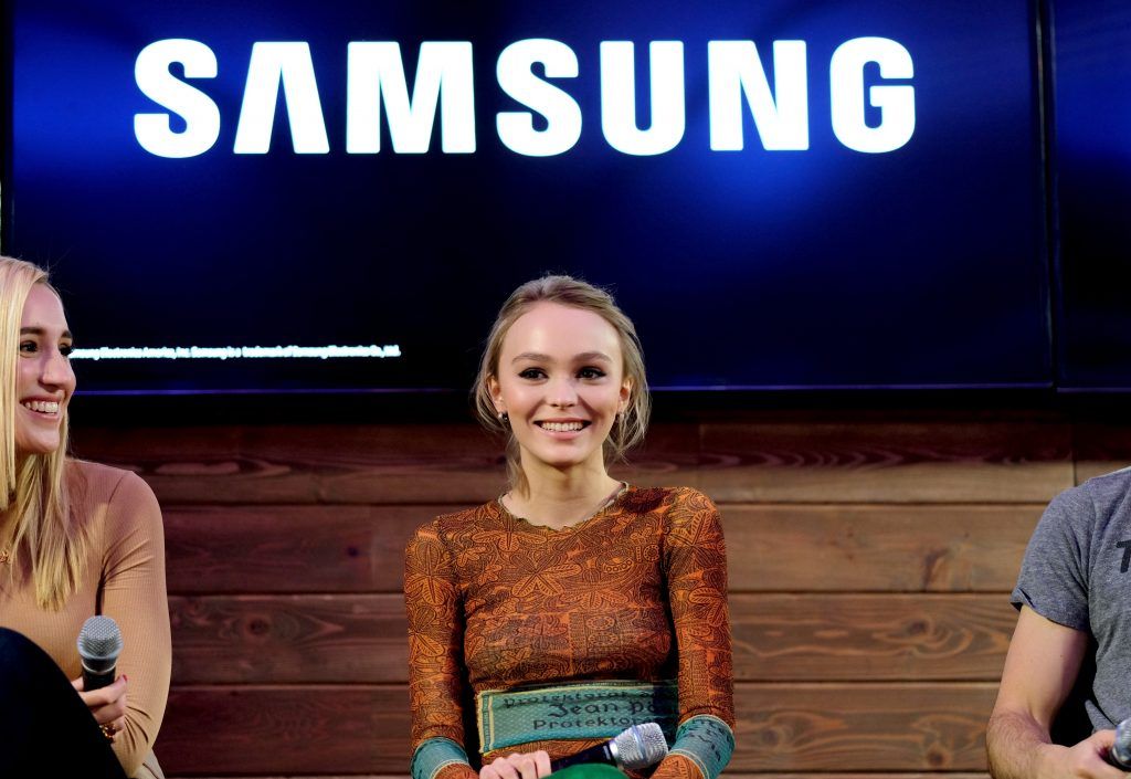 Harley Quinn Smith (L) and Lily-Rose Depp discuss Yoga Hosers at the Deadline.com panel at The Samsung Studio during The Sundance Festival 2016 on January 25, 2016 in Park City, Utah.  (Photo by Neilson Barnard/Getty Images for Samsung)