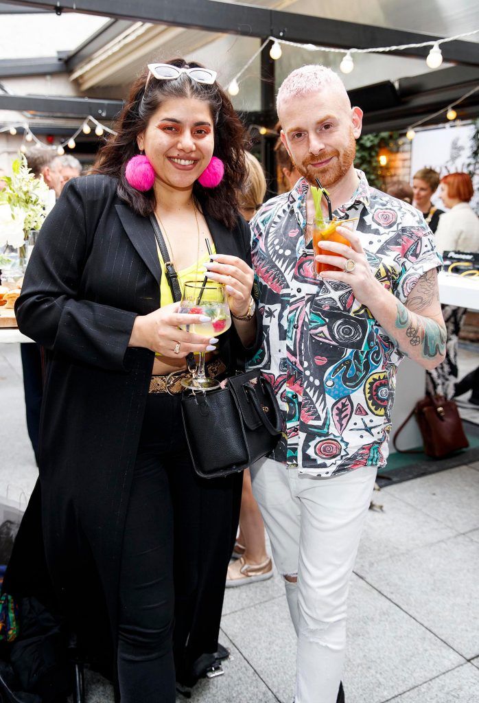 Tara Stewart and Terry Murphy enjoying Brunch After Hours at the launch of new premium Irish gin, Bonac 24, in The Woollen Mills. Picture Andres Poveda