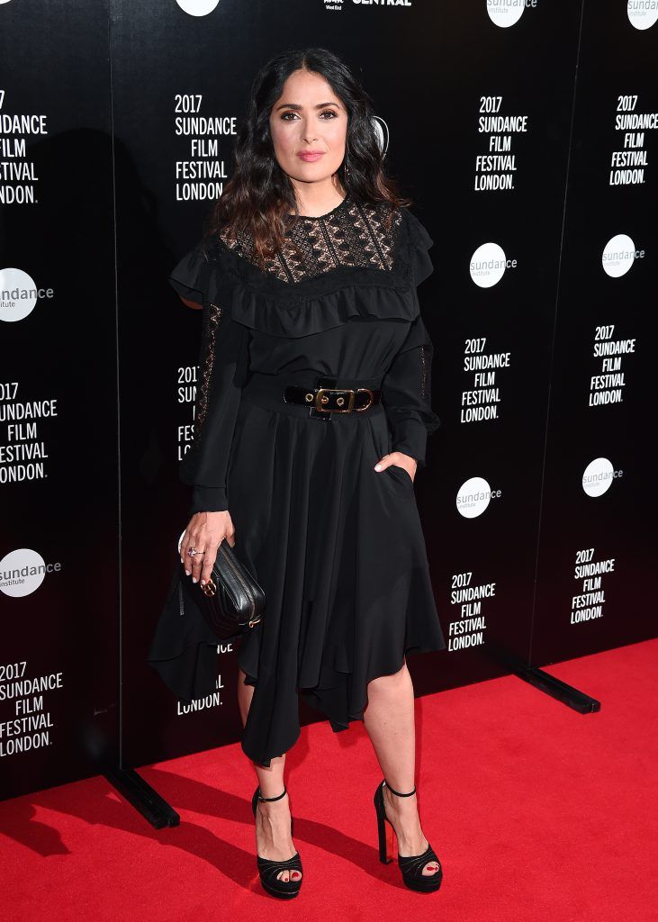 Salma Hayek attends the screening of "Miguel Arteta's Beatriz At Dinner" at Mayfiar Hotel on June 1, 2017 in London, England.  (Photo by Eamonn M. McCormack/Getty Images)