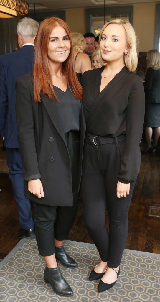 Ailbhe White and Aine Cahill pictured at the launch of Morelands Grill, a chic new urban restaurant beside the Westin Dublin. Now open and offering flavoursome dishes cooked on Ireland's hottest indoor BBQ. Photo: Leon Farrell/Photocall Ireland.