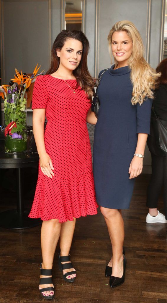 Sisters Avila and Roz Lipsett pictured at the launch of Morelands Grill, a chic new urban restaurant beside the Westin Dublin. Now open and offering flavoursome dishes cooked on Ireland's hottest indoor BBQ. Photo: Leon Farrell/Photocall Ireland.