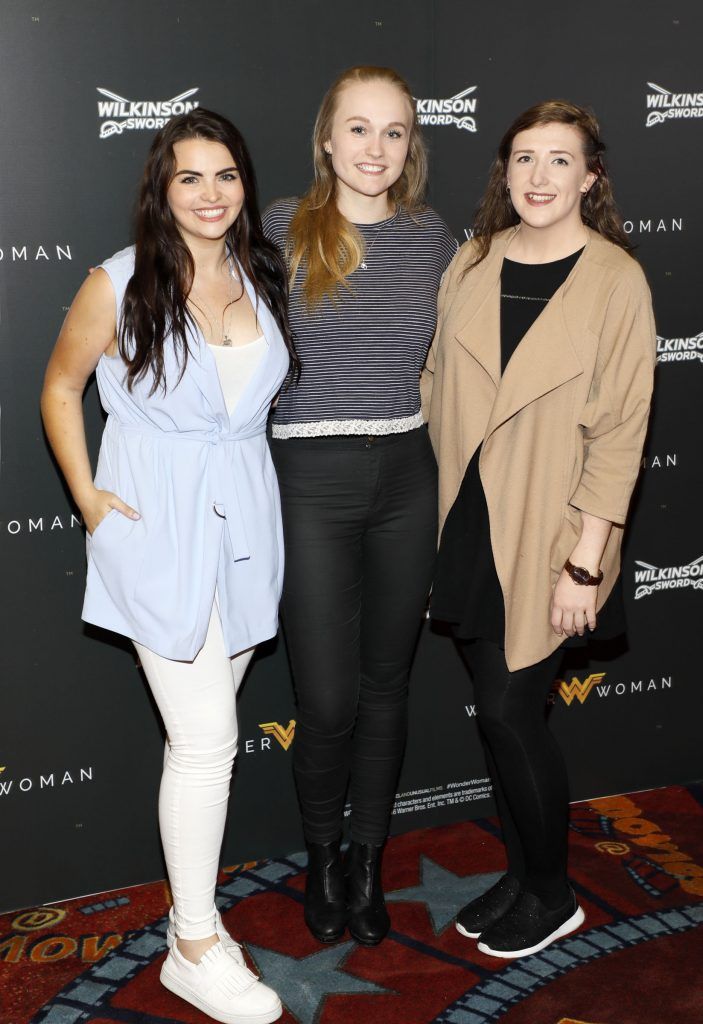 Suzanne O'Connor, Siobhan Casey and Sharon Sorohan at an exclusive screening by Wilkinson Sword of Wonder Woman. Photo by Kieran Harnett