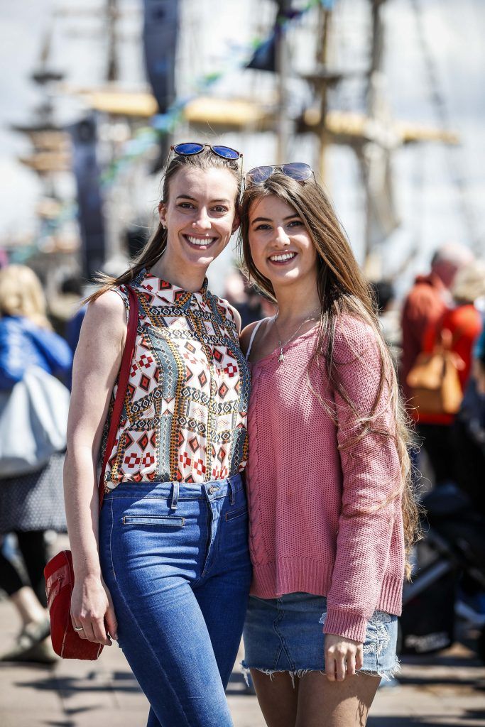 Pictured were Aodhbha and Baebhen Schuttke from Clontarf among the thousands of visitors enjoying all the festivities of Dublin Port Riverfest 2017 along Dublin's historic North Wall Quay. Picture: Conor McCabe Photography.