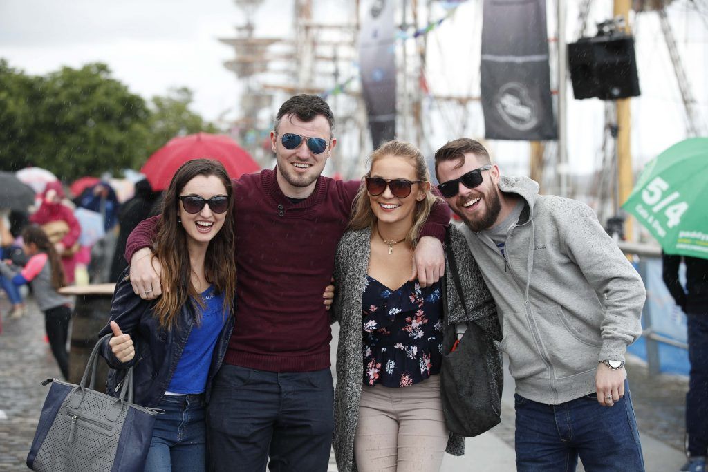 Pictured were Elaine Shaw, Eamonn Flood, Melissa Healy and Dave O'Carroll among the thousands of visitors enjoying all the festivities of Dublin Port Riverfest 2017 along Dublin's historic North Wall Quay. Picture: Conor McCabe Photography.