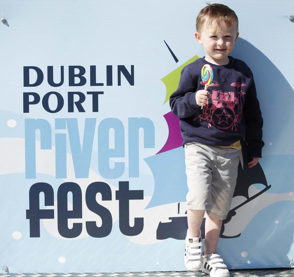 Pictured was Adam Byrne (age 4) from Macken Street Dublin among the thousands of visitors enjoying all the festivities of Dublin Port Riverfest 2017 along Dublin's historic North Wall Quay. Picture: Conor McCabe Photography.