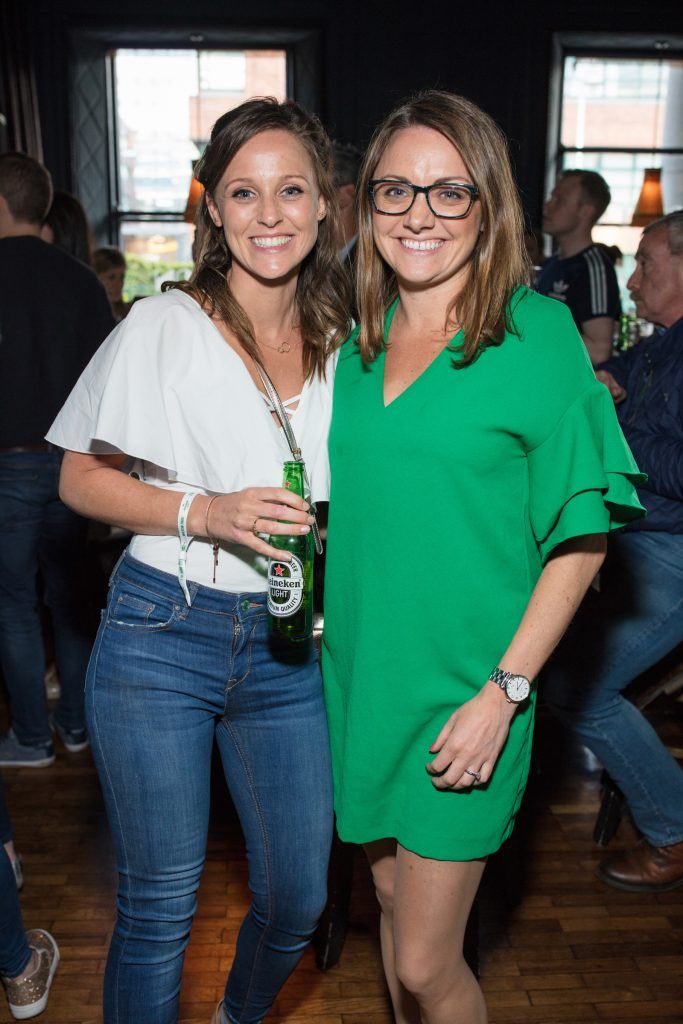 Avril Lambe & Roma Reilly pictured at Heineken Light's intimate 'great tonight' event with Jenny Greene and the RTE Concert Orchestra performing at The Odeon, Dublin at the first Have It All Series. Heineken Light is perfect for that midweek social occasion, because sometimes lighter is better. #HaveitAllSeries Photo: Anthony Woods
