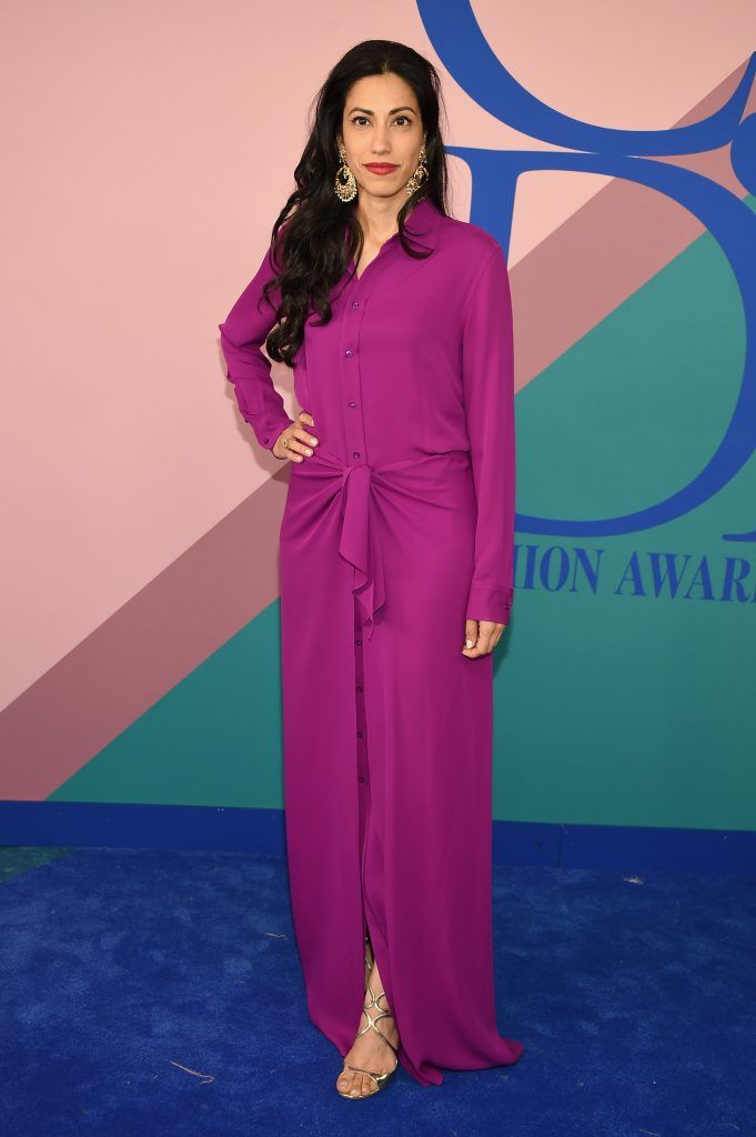 Huma Abedin attends the 2017 CFDA Fashion Awards at Hammerstein Ballroom on June 5, 2017 in New York City.  (Photo by Dimitrios Kambouris/Getty Images)