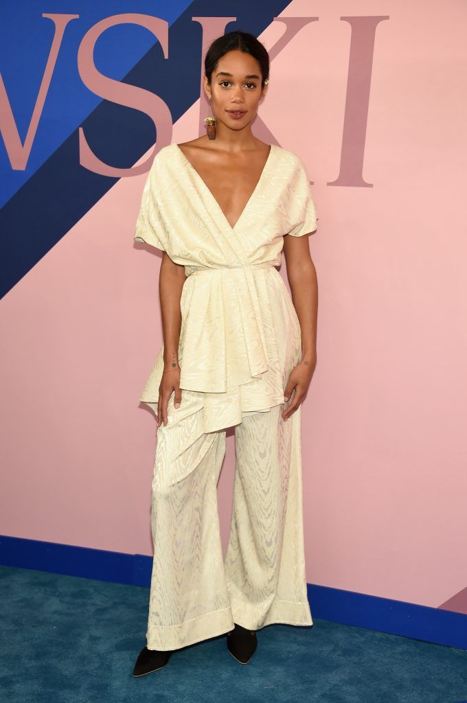 Laura Harrier attends the 2017 CFDA Fashion Awards at Hammerstein Ballroom on June 5, 2017 in New York City.  (Photo by Dimitrios Kambouris/Getty Images)