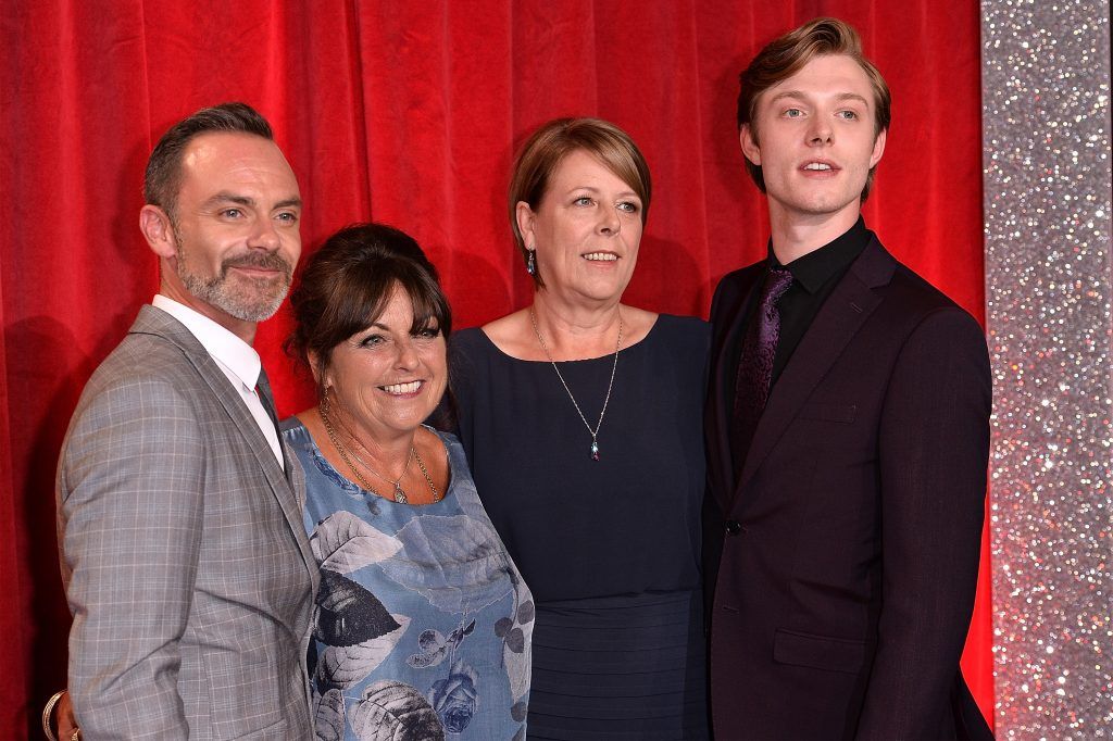 Daniel Brocklebank, Tracy Brocklebank, Maureen Mallard and Rob Mallard attend The British Soap Awards at The Lowry Theatre on June 3, 2017 in Manchester, England. The Soap Awards will be aired on June 6 on ITV at 8pm.  (Photo by Jeff Spicer/Getty Images)