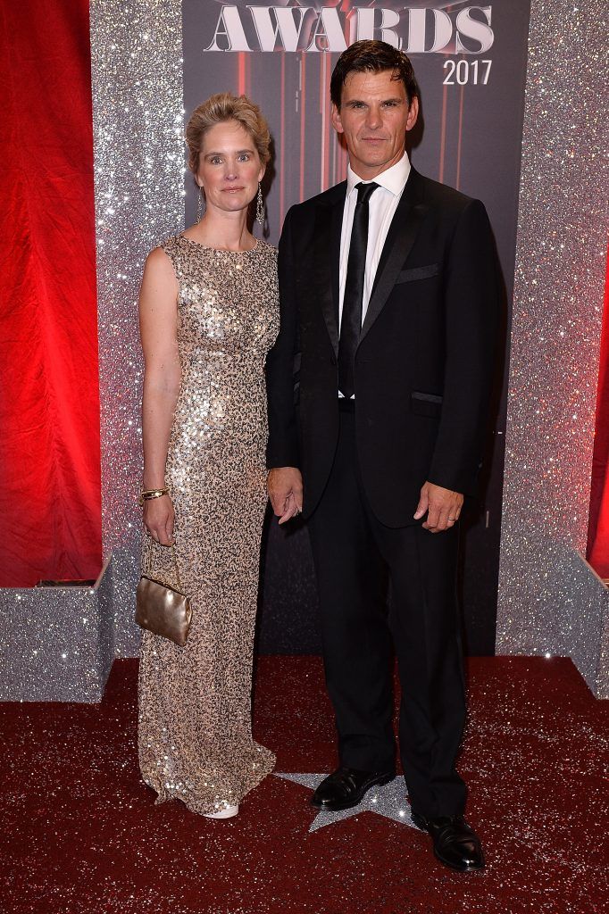 Tristan Gemmill (R) and Emily Hamilton attend The British Soap Awards at The Lowry Theatre on June 3, 2017 in Manchester, England. The Soap Awards will be aired on June 6 on ITV at 8pm.  (Photo by Jeff Spicer/Getty Images)