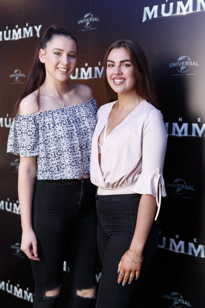 Kim O'Hare and Melissa Hunter pictured at the Universal Pictures Irish premiere screening of The Mummy at Cineworld, Dublin. Picture by Andres Poveda