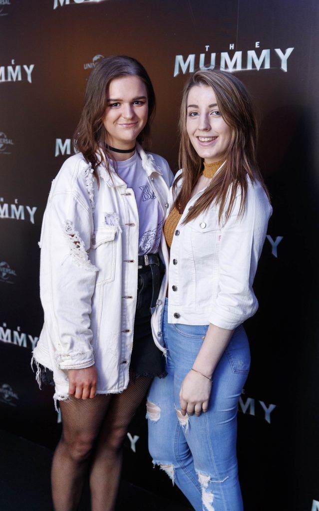 Lora Doyle and Emma Coleman pictured at the Universal Pictures Irish premiere screening of The Mummy at Cineworld, Dublin. Picture by Andres Poveda