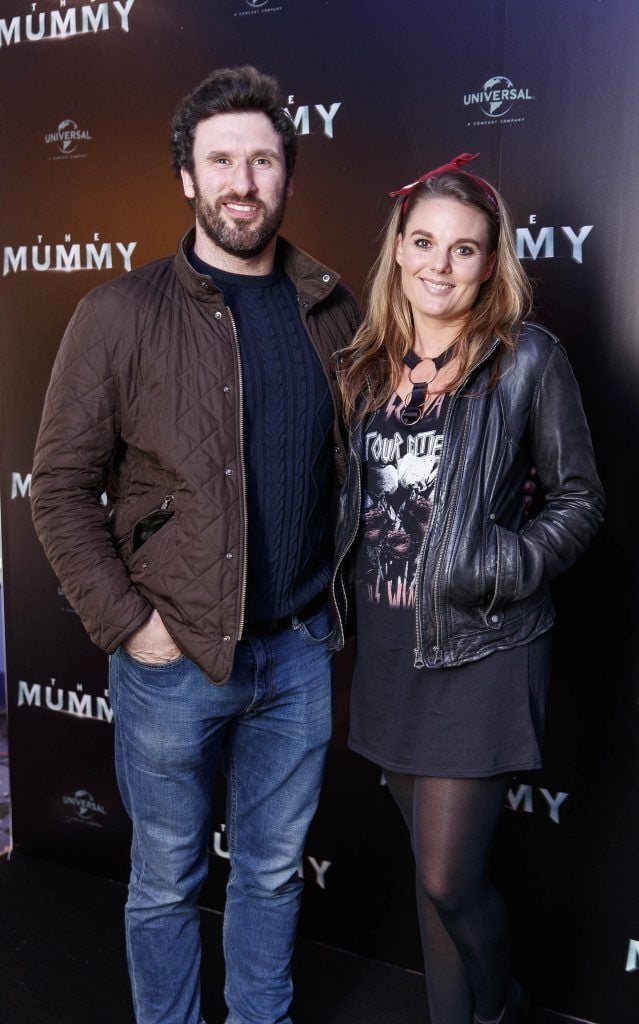 Derek Glennon and Kim Hutchinson pictured at the Universal Pictures Irish premiere screening of The Mummy at Cineworld, Dublin. Picture by Andres Poveda