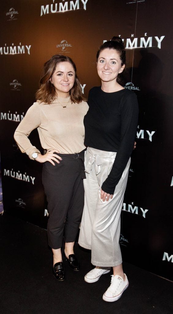Emma and Claire Mullane pictured at the Universal Pictures Irish premiere screening of The Mummy at Cineworld, Dublin. Picture by Andres Poveda