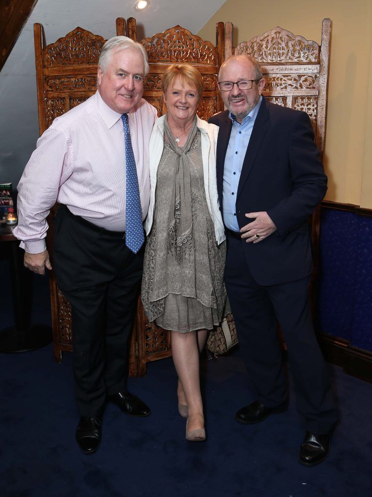 Gerry Harrington with Marie and Tony Lambert, pictured at the launch of Slide Step – The Dublin Show, a brand new Irish music, dance and performance spectacular at Number Twenty Two on South Anne Street. Pic by Robbie Reynolds