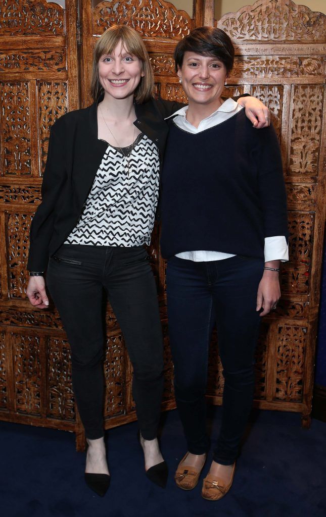 Camille Afchain and Elise Lechere, pictured at the launch of Slide Step – The Dublin Show, a brand new Irish music, dance and performance spectacular at Number Twenty Two on South Anne Street. Pic by Robbie Reynolds